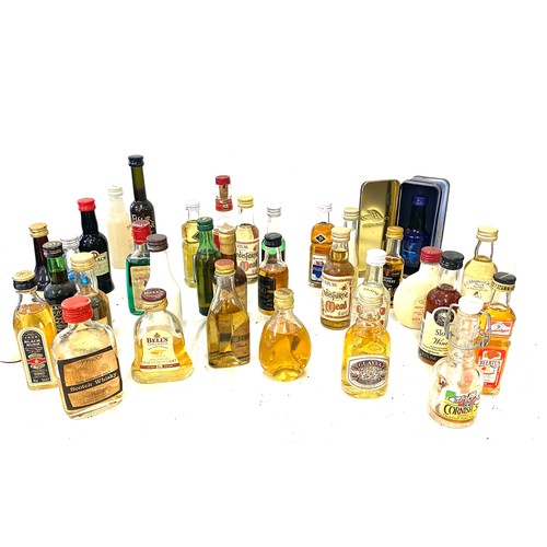 50 - Large selection of alcohol miniatures includes bells etc