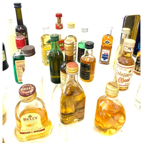 50 - Large selection of alcohol miniatures includes bells etc