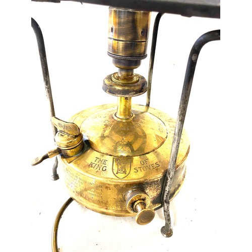 112 - Retro king of stoves burner converted into a lamp, working order