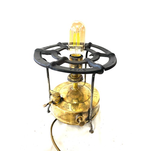 112 - Retro king of stoves burner converted into a lamp, working order