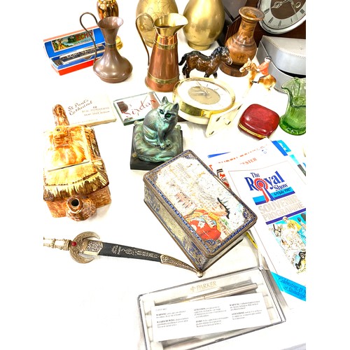 412 - Selection of miscellaneous includes beswick, brassware, glassware etc