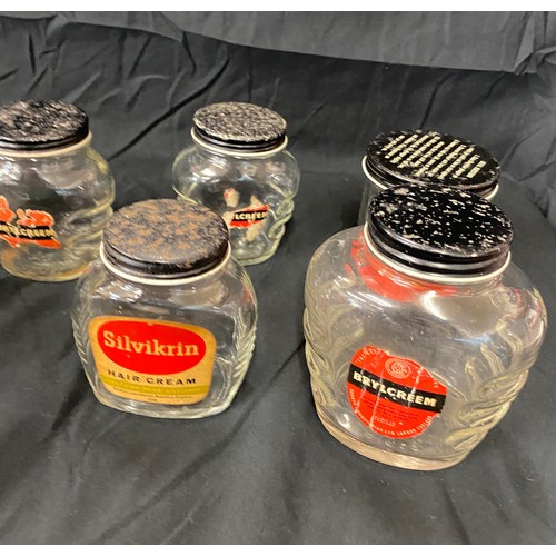 134 - Selection of vintage advertising jars