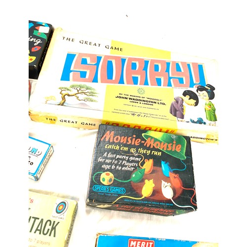 176 - Selection of vintage board games includes snake number etc