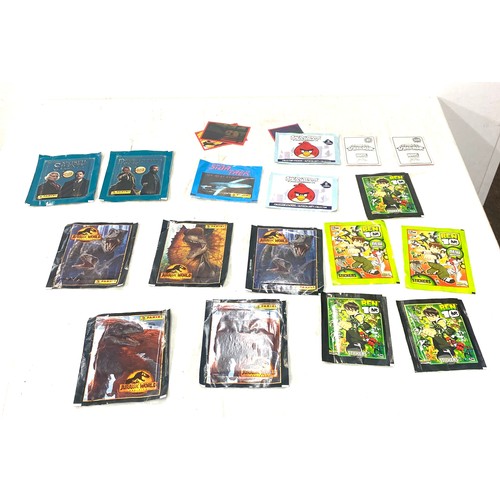 469 - Ben 10 Merlin sticker packs, vintage star trek panini sticker pack, Spiderman merlin stickers, angry... 