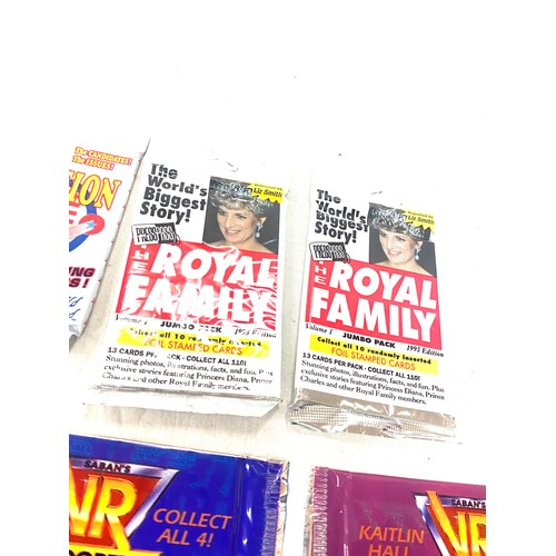 177 - Set of vintage trading cards includes Race cards 1991 nascar booster pack, The royal family jumbo bo... 