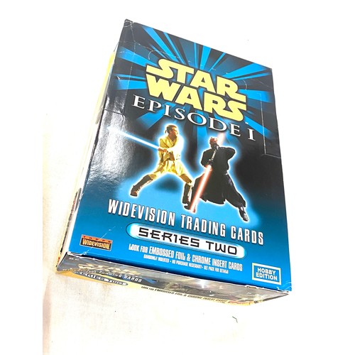 102 - Vintage 1999 Starwars episode 1 Topps widevision trading cards, series two hobby edition box contain... 