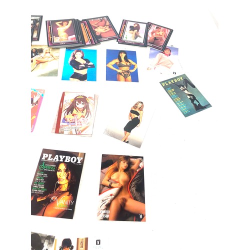 71 - Selection of collectors cards includes Goddels manga cards, Playboy April collection cards, WWE Diva... 