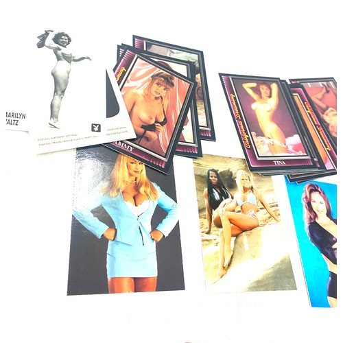 71 - Selection of collectors cards includes Goddels manga cards, Playboy April collection cards, WWE Diva... 