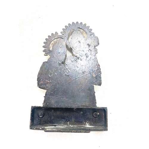 455 - Old Copper idol of shiva, paravati and granesh, hindu/ sindu