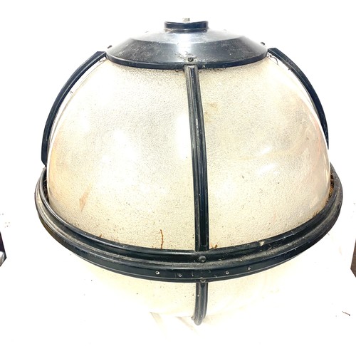 290 - Vintage out door light, measures approx 20 inches tall 21 inches diameter