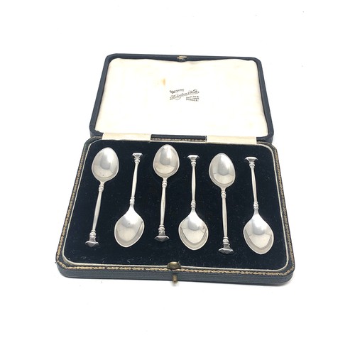 81 - Boxed 6 silver teaspoons