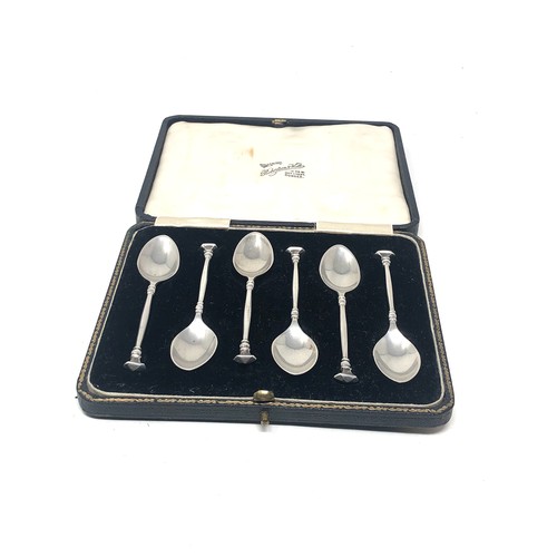 81 - Boxed 6 silver teaspoons