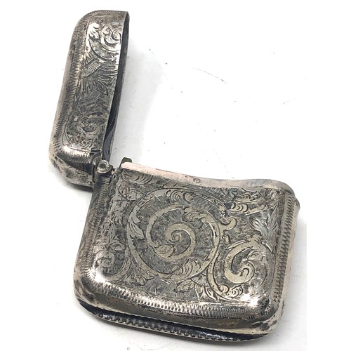 75 - Antique silver vesta case