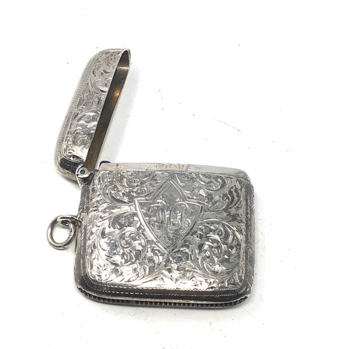 76 - Antique silver vesta case