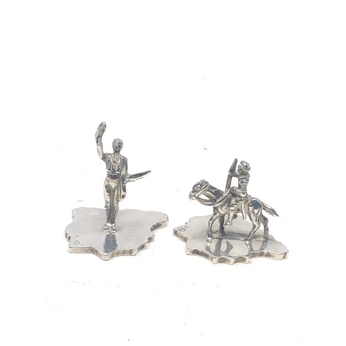 78 - 2 continental miniature silver figures weight 71g