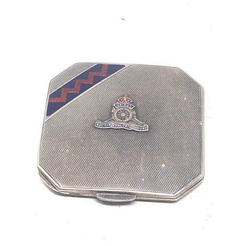 80 - Military silver & enamel compact