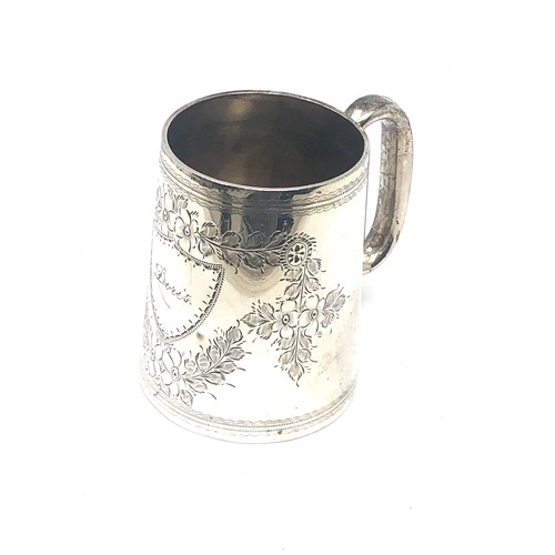 73 - Antique silver christening mug Birmingham silver hallmarks