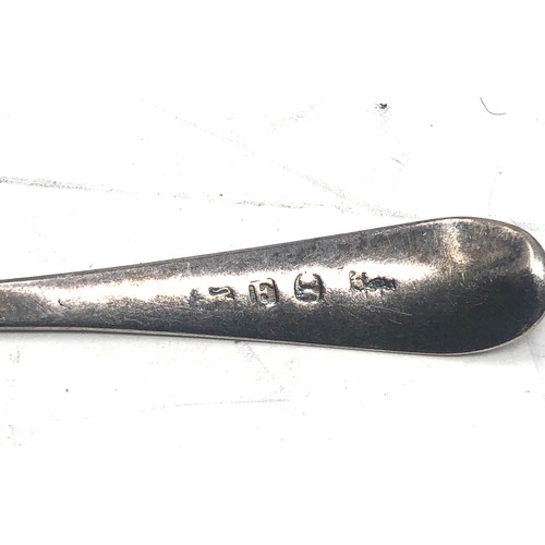 71 - 6 georgian silver tea spoons hallmarks worn