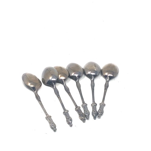 63 - 6 silver apostle spoons