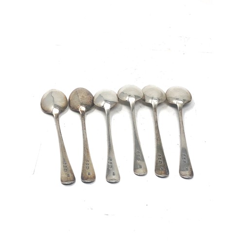 48 - 6 antique georgian silver tea spoons