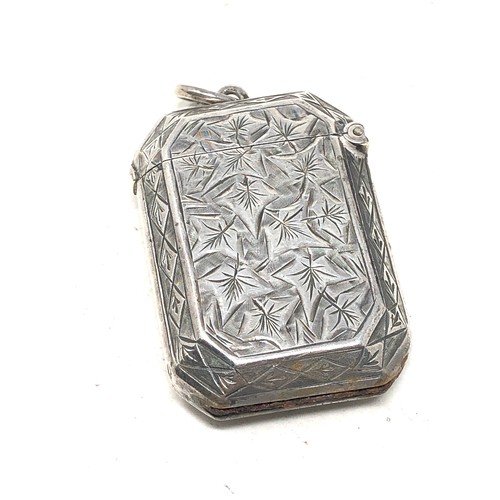 56 - Antique silver vesta case