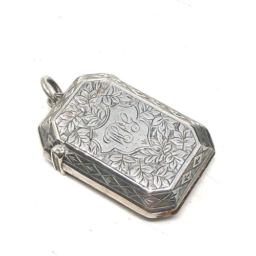 56 - Antique silver vesta case