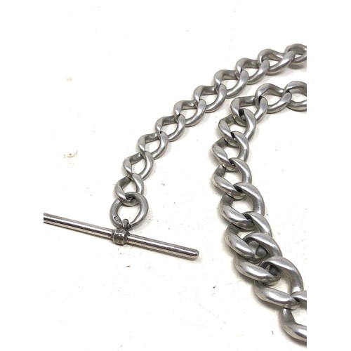 33 - Antique silver albert watch chain weight 47g