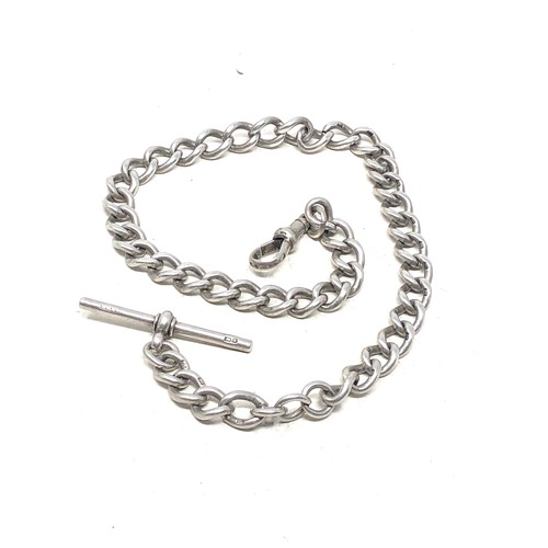 35 - Antique silver albert watch chain weight 40g