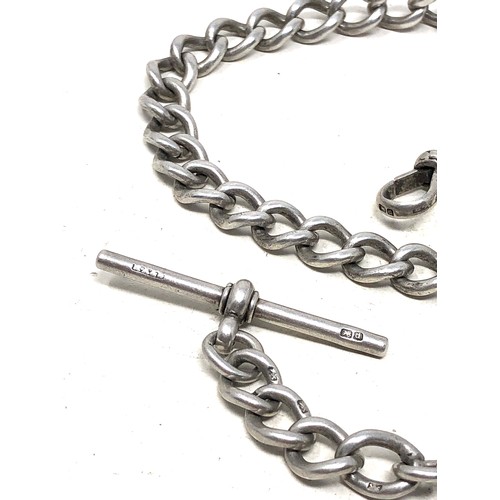 35 - Antique silver albert watch chain weight 40g