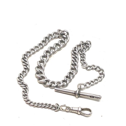 36 - Antique silver albert watch chain weight 34g