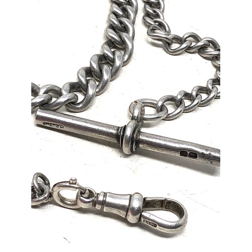 36 - Antique silver albert watch chain weight 34g