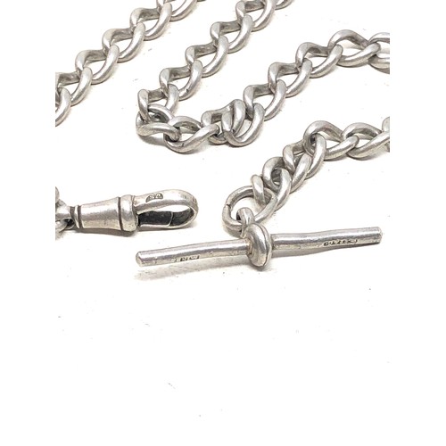 37 - Antique silver albert watch chain weight 32g