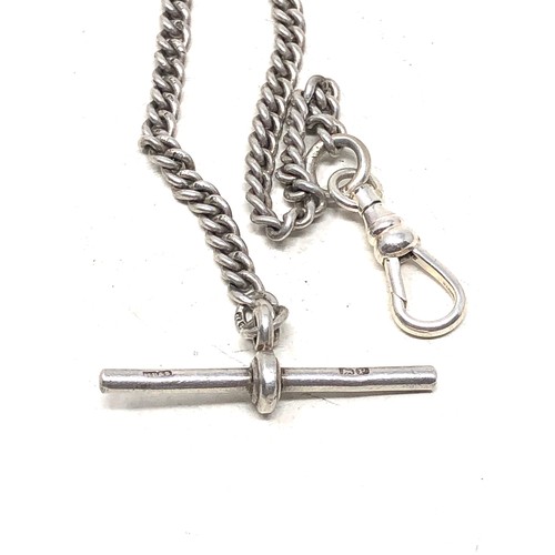 38 - Antique silver albert watch chain weight 13g