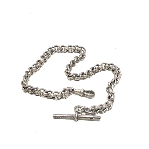 39 - Antique silver fancy link albert watch chain weight 35g