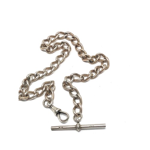 43 - Antique silver  albert watch chain weight 36g