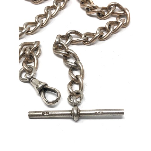 43 - Antique silver  albert watch chain weight 36g