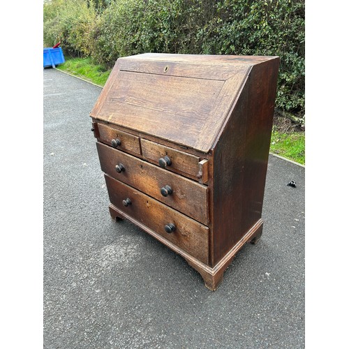 583 - Period oak 2 over 2 bureau, approximate measurements: Height 45 inches, Width 37 inches, Depth 23 in... 