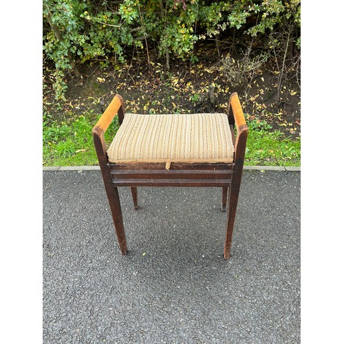 387 - Vintage piano stool and small childs chair