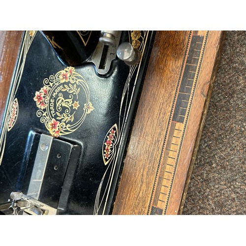 597 - Frister & Rossman cased sewing machine