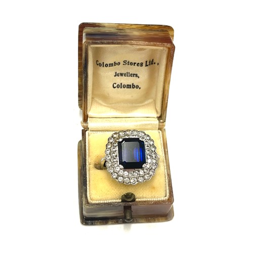 438 - 9ct gold and silver paste ring, approximate weight 7.4g Size between N and O