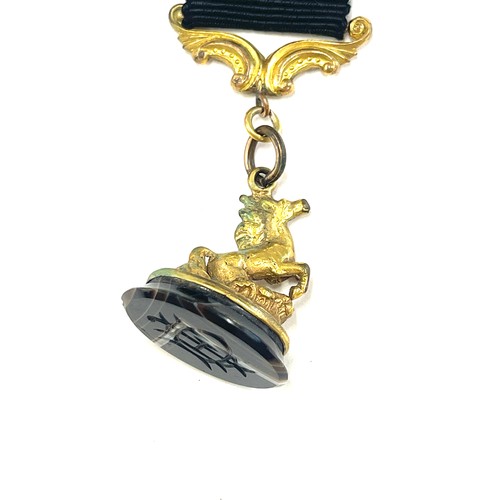 554 - Victorian pocket watch fob seal of a horse