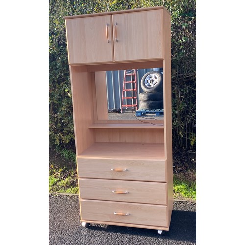 603 - 3 Drawer 2 door bedroom fitment measures approximately Height 73.5 inches, Width 31.5 inches, Depth ... 