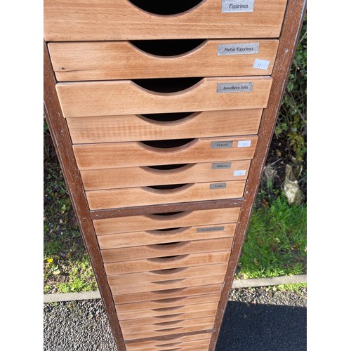 382 - 32 drawer multi draw measures approx 59 inches tall, 12 inches wide 13 inches depth