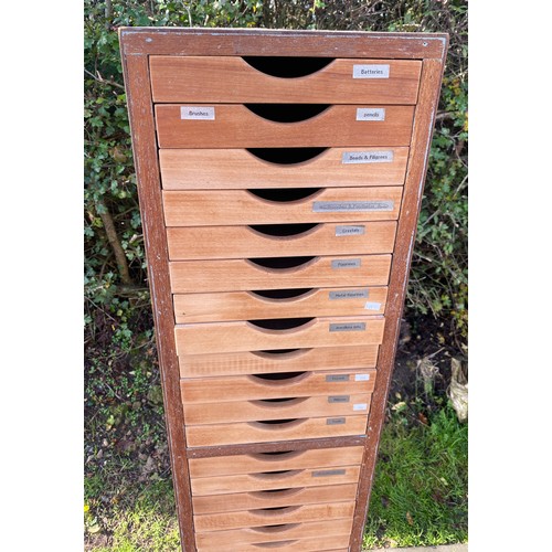 382 - 32 drawer multi draw measures approx 59 inches tall, 12 inches wide 13 inches depth