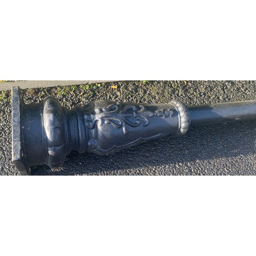 100F - Cast iron lamp post measures approx 9 foot long