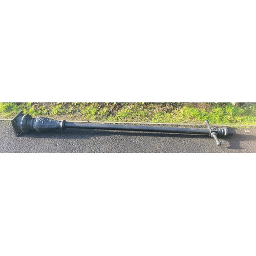 100F - Cast iron lamp post measures approx 9 foot long