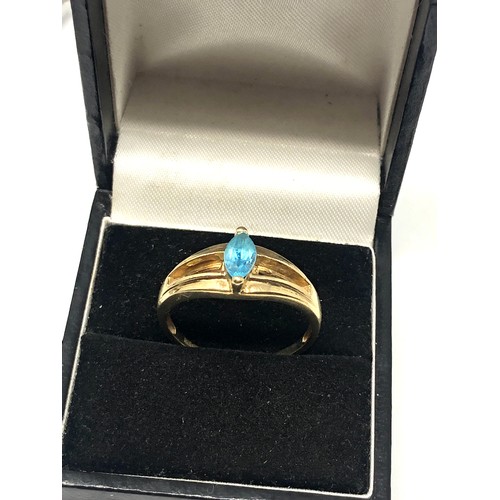 112 - 9ct gold Topaz ring weight 3.2g