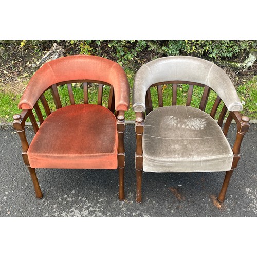 636 - 2 Victorian office chairs