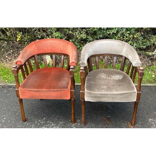 636 - 2 Victorian office chairs