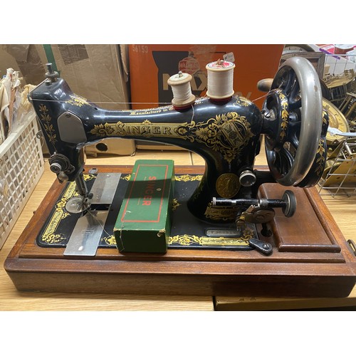 333 - Vintage cased singer sewing machine